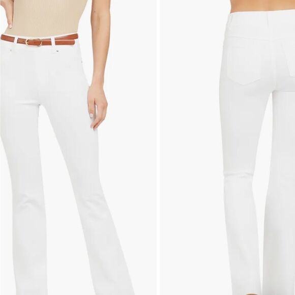 SPANX Flare White Jeans Reflect Your Style!  Size Large $148 - Picture 7 of 13